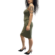 Vintage Miss Sixty Square Neck Midi Dress (S)