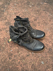 Vintage AS.98 Leather Buckle Ankle Boots (UK 7 US 9 EU 41)
