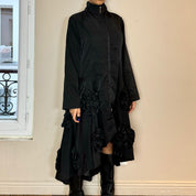 Vintage Goth Black Maxi Coat (S)