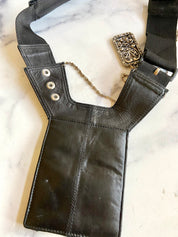 Black crossbody pocket