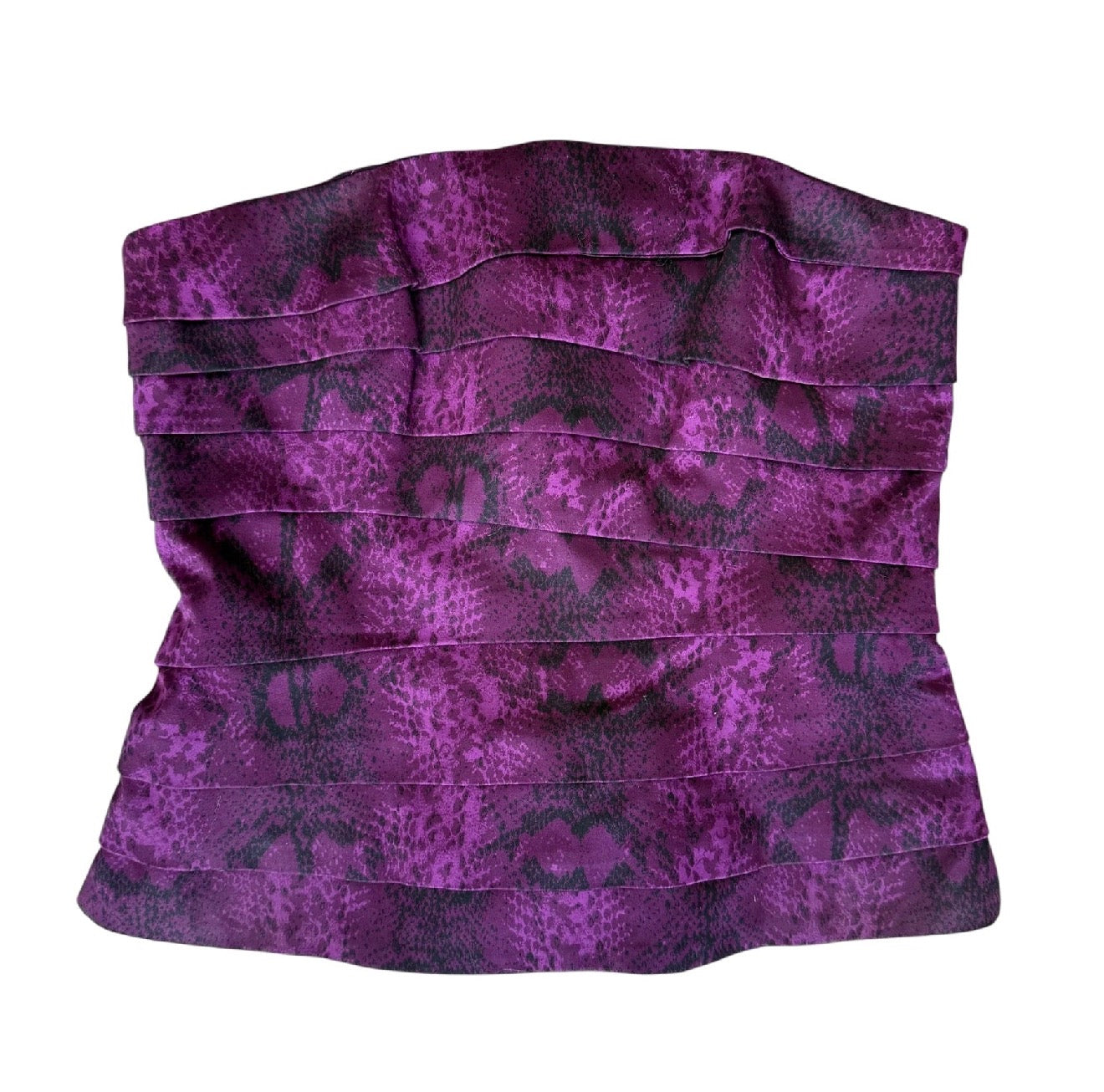 White House Black Market Snakeskin Pleated Corset (M)