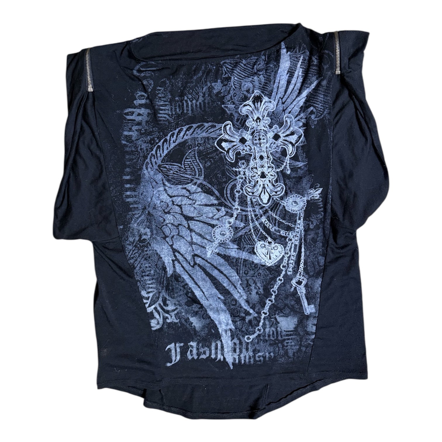 Y2K euro grunge AOP top (m/l)