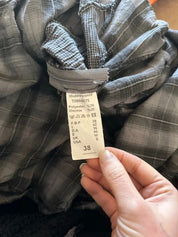 Vintage Utility Parisian French Plaid Parachute Dress (S)