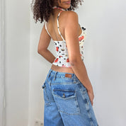 Intimissimi Polka Dot Mesh Bustier (S)