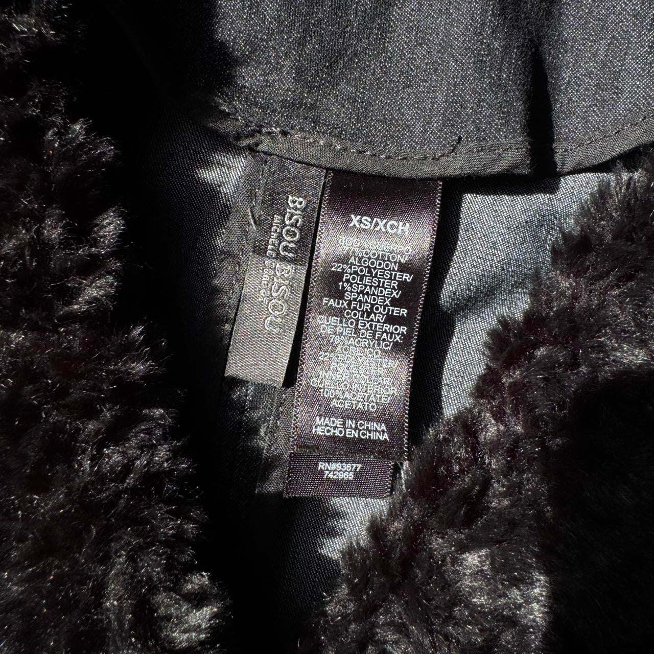 Vintage Fur Trim Denim Blazer (XS)