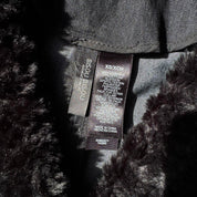 Vintage Fur Trim Denim Blazer (XS)