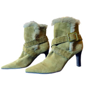 Green Suede Booties (8)