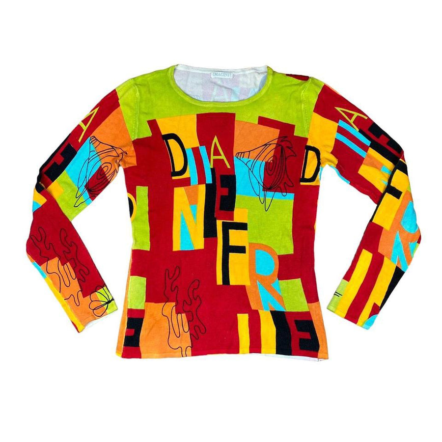 Vintage Funky Abstract Sweater (L/XL)