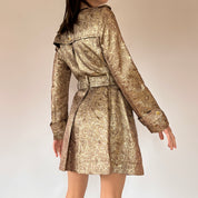 90s Rampage Gold Trench Coat (S/M)