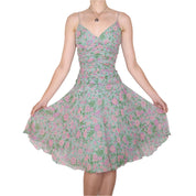 90s BETSEY JOHNSON Silk Floral Dress (M/L)