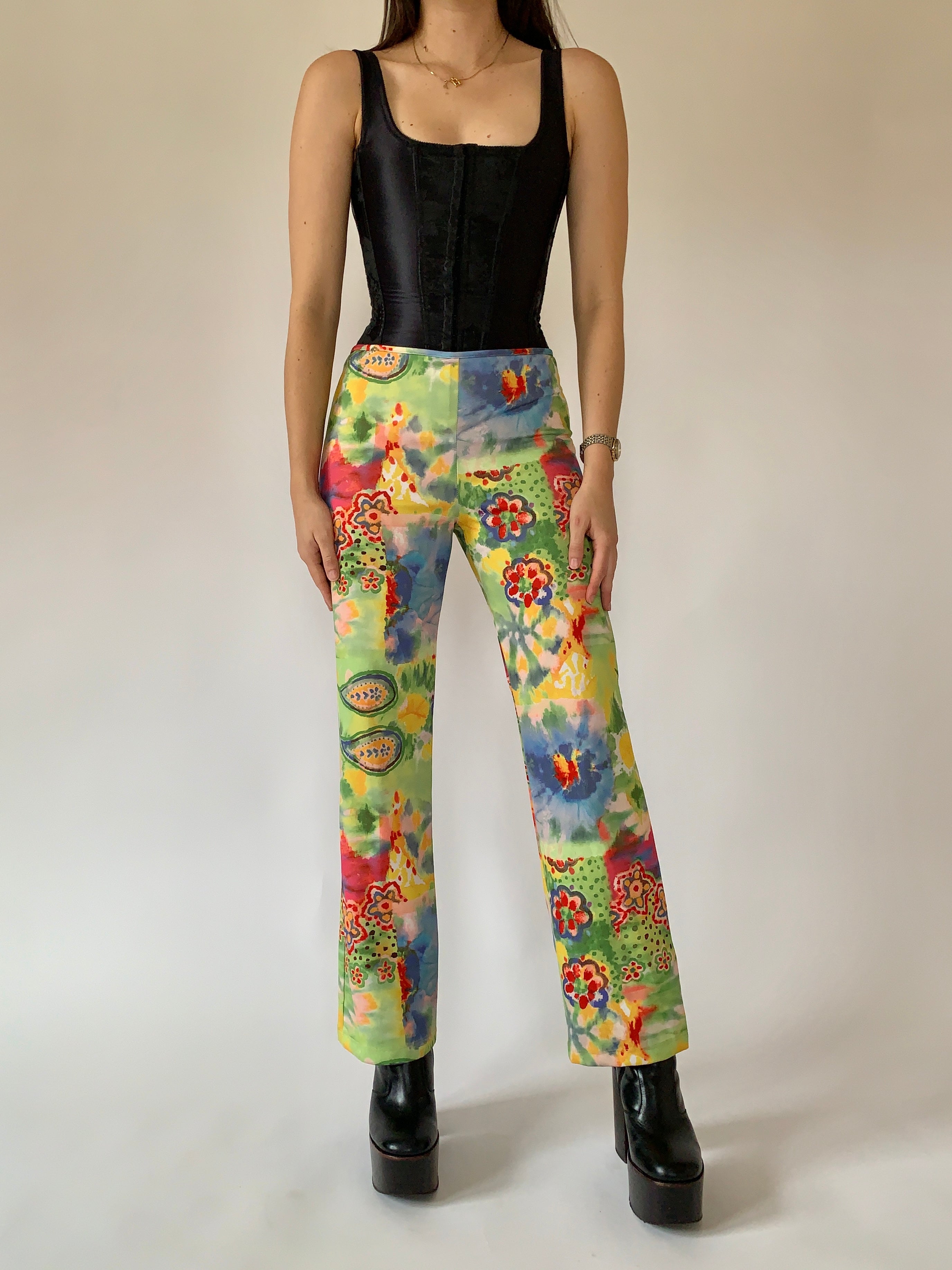 Vintage Watercolor Pants - Medium