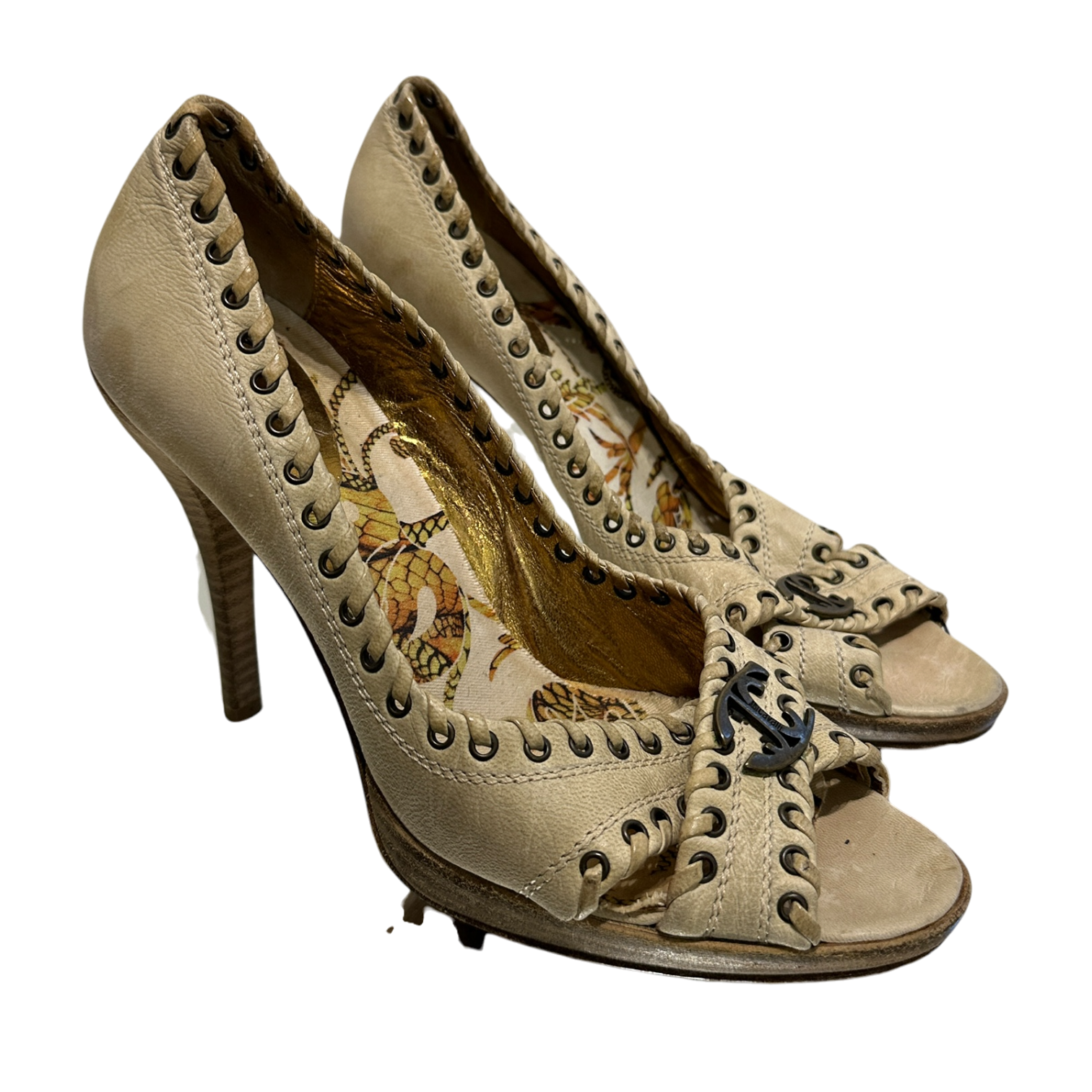 Vintage Just Cavalli Leather Stiletto Pumps (UK 5 US 7 EU 38)