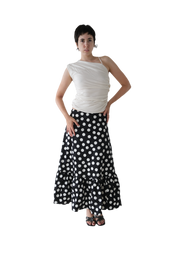 Polka Dot Maxi Skirt (XS)