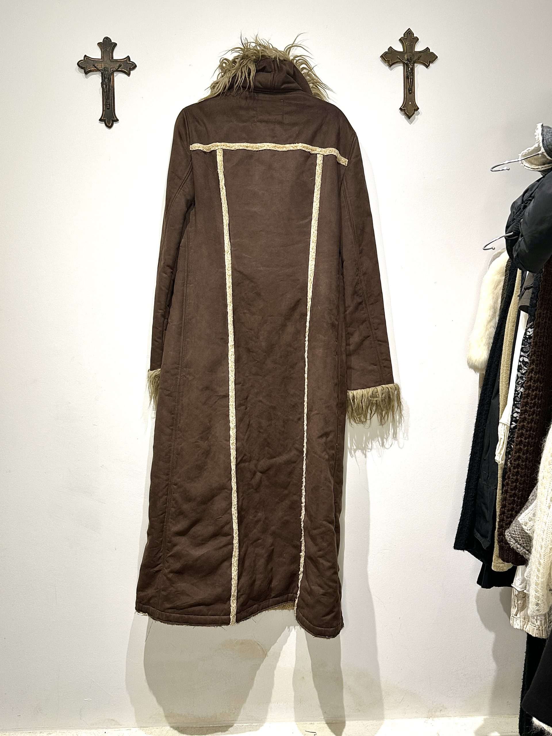 Y2K 2000s Miss Sixty Afghan Faux Fur Coat (S/M)