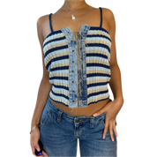 Vintage 90s Knit Striped Cami (S/M)