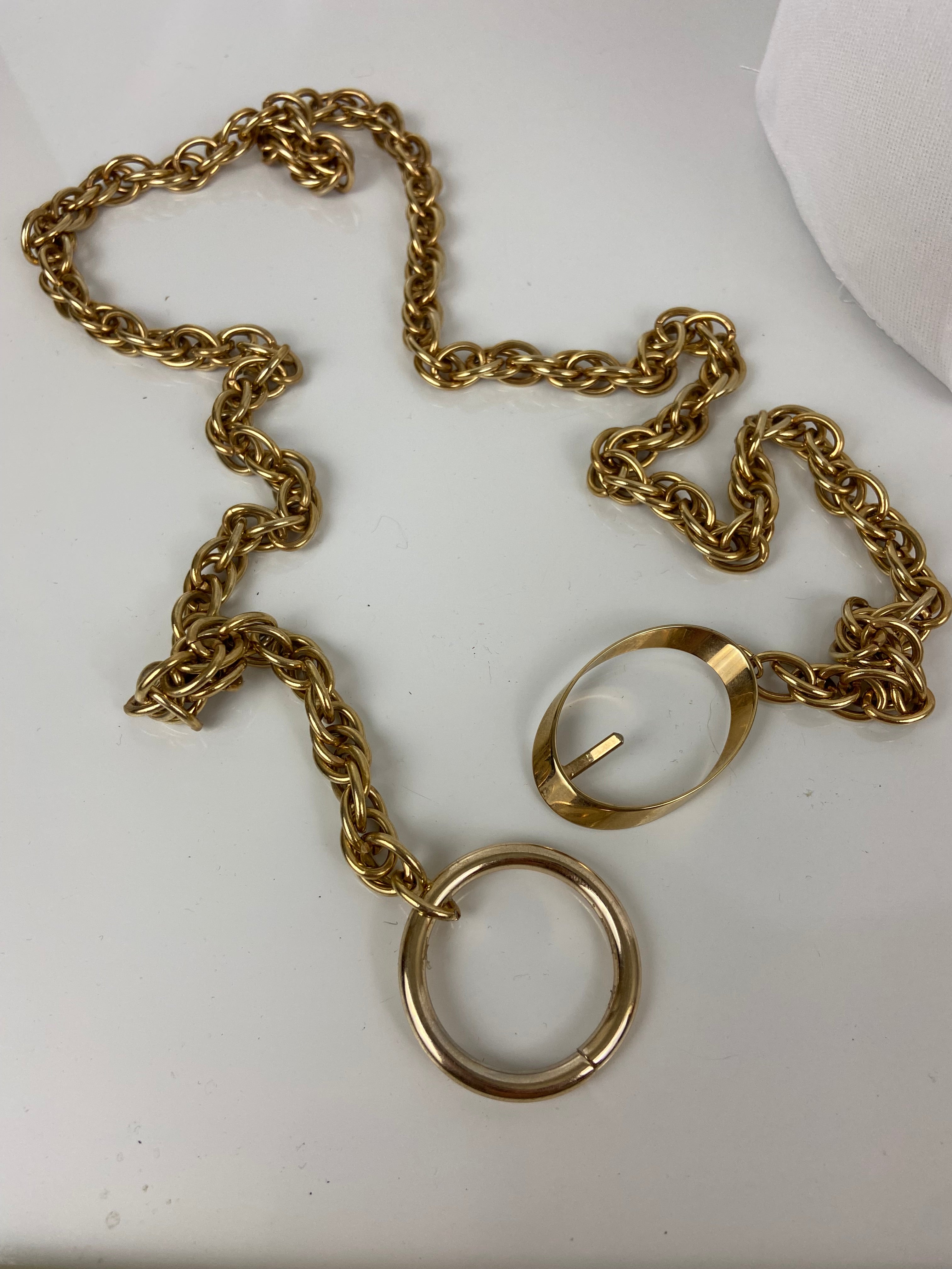 Boho Style Gold Tone Chain
Hook Buckle Belt