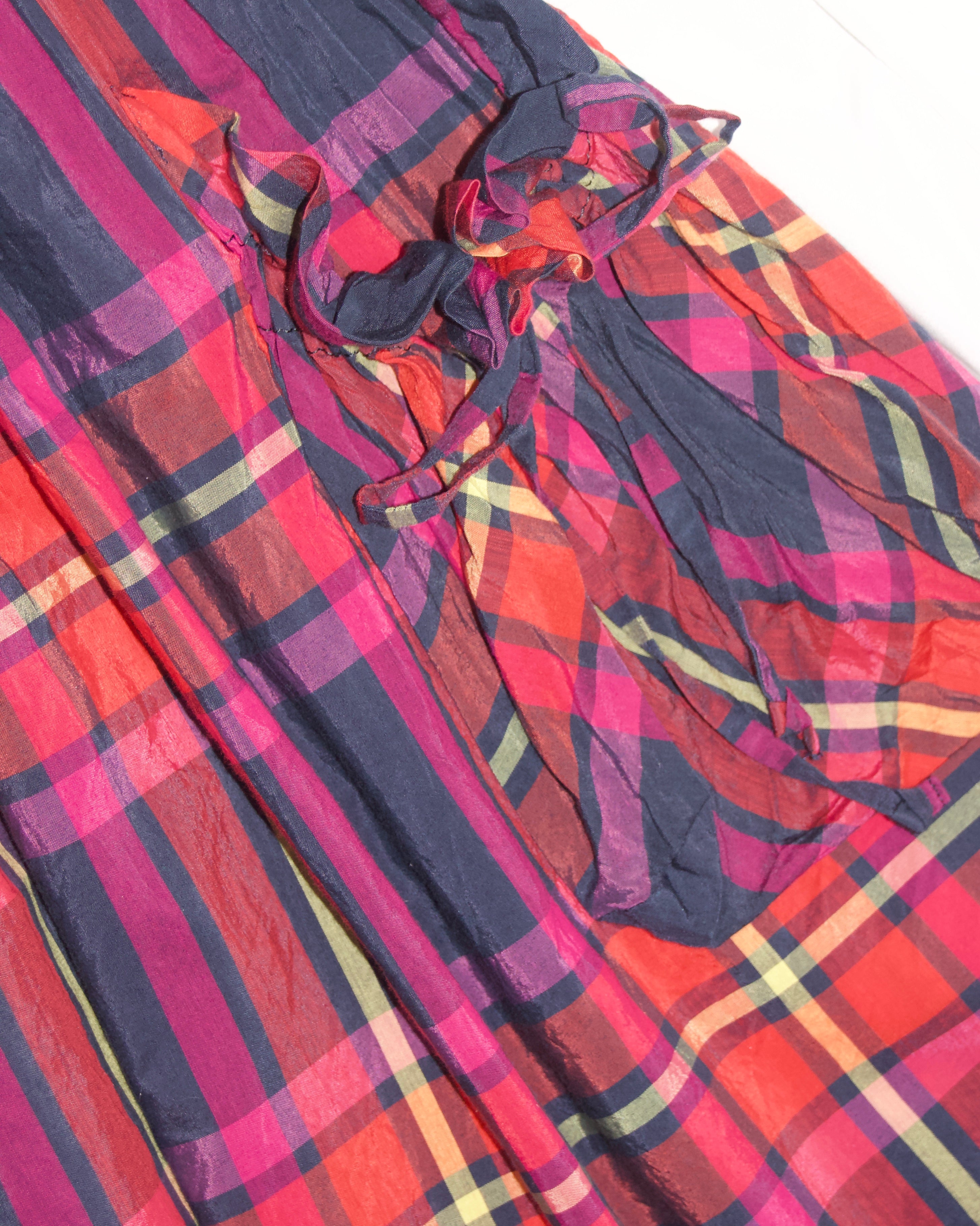 00s Vivienne Westwood Plaid Mini Dress (XXS/XS)