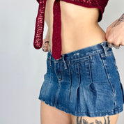 Micro Mini Denim Skirt (XS)