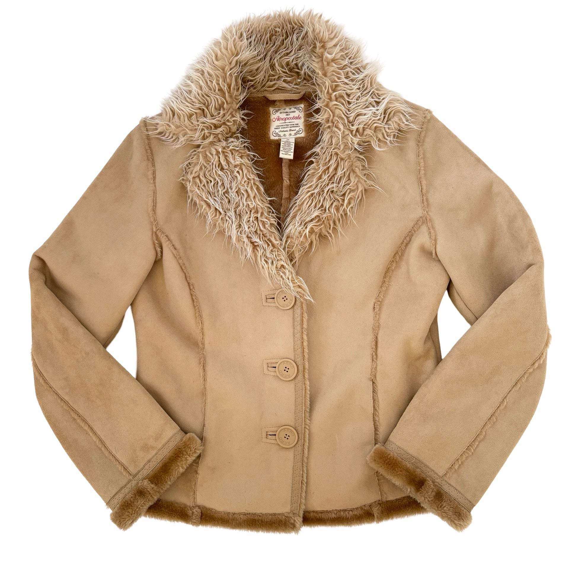 Y2K Faux Fur Coat (M)
