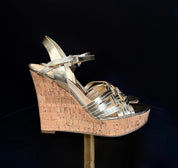 Guess Gold Platform Wedge Sandals (8)