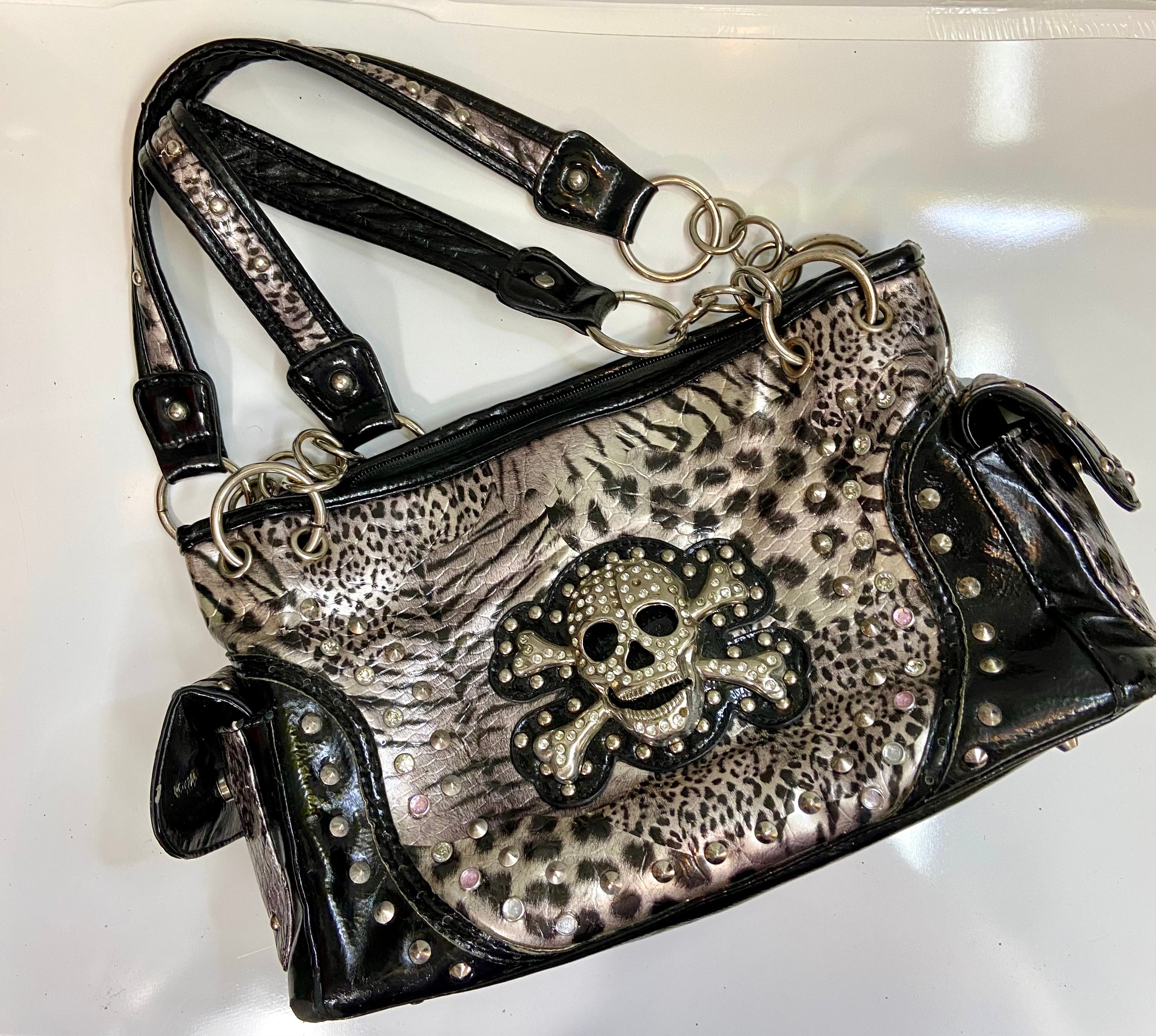 Studded Pirate Skull Purse