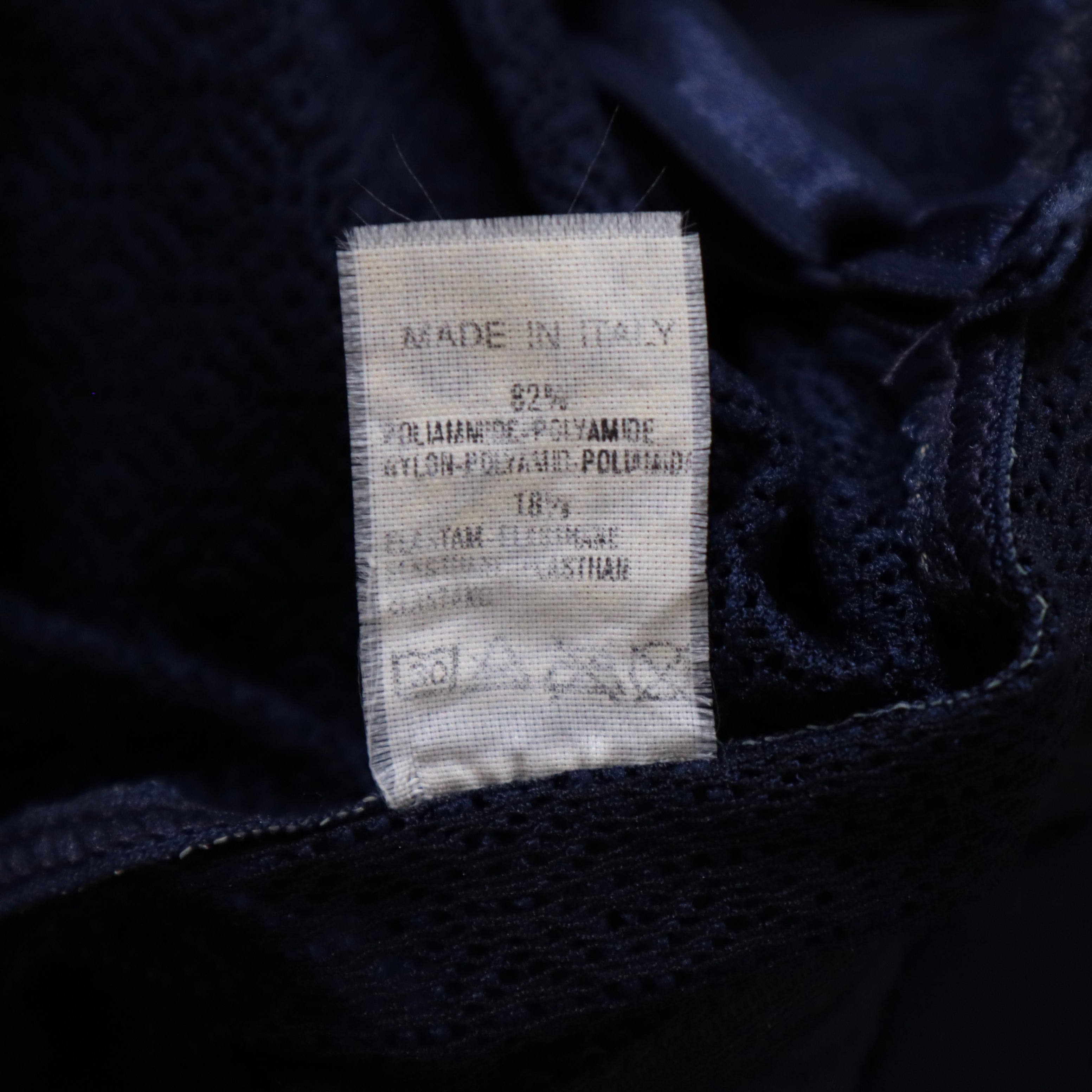 Y2K Italian Navy Lingerie Slip (XS/S)