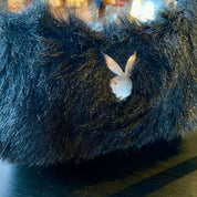 Vintage Playboy Fuzzy Black Mini Purse