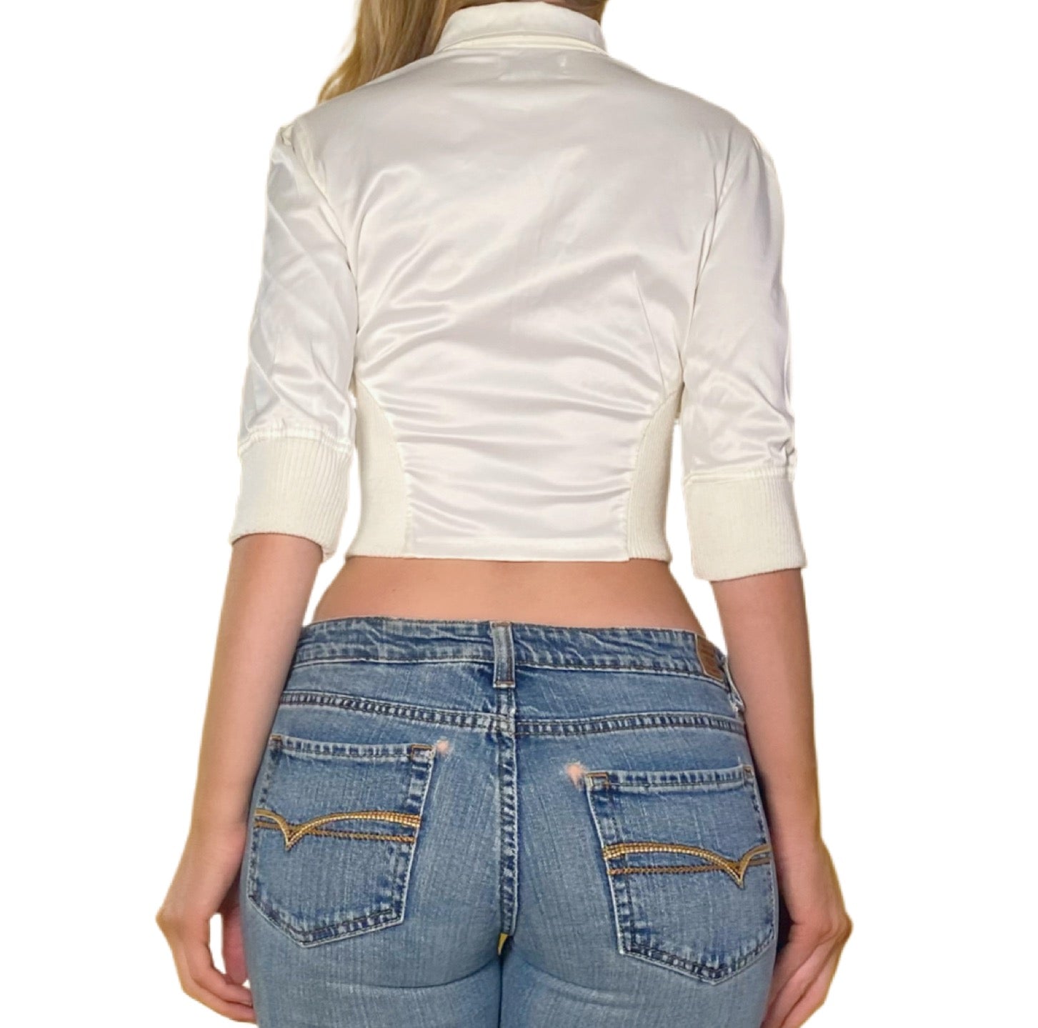 Y2k Cropped Cargo Jacket (S)