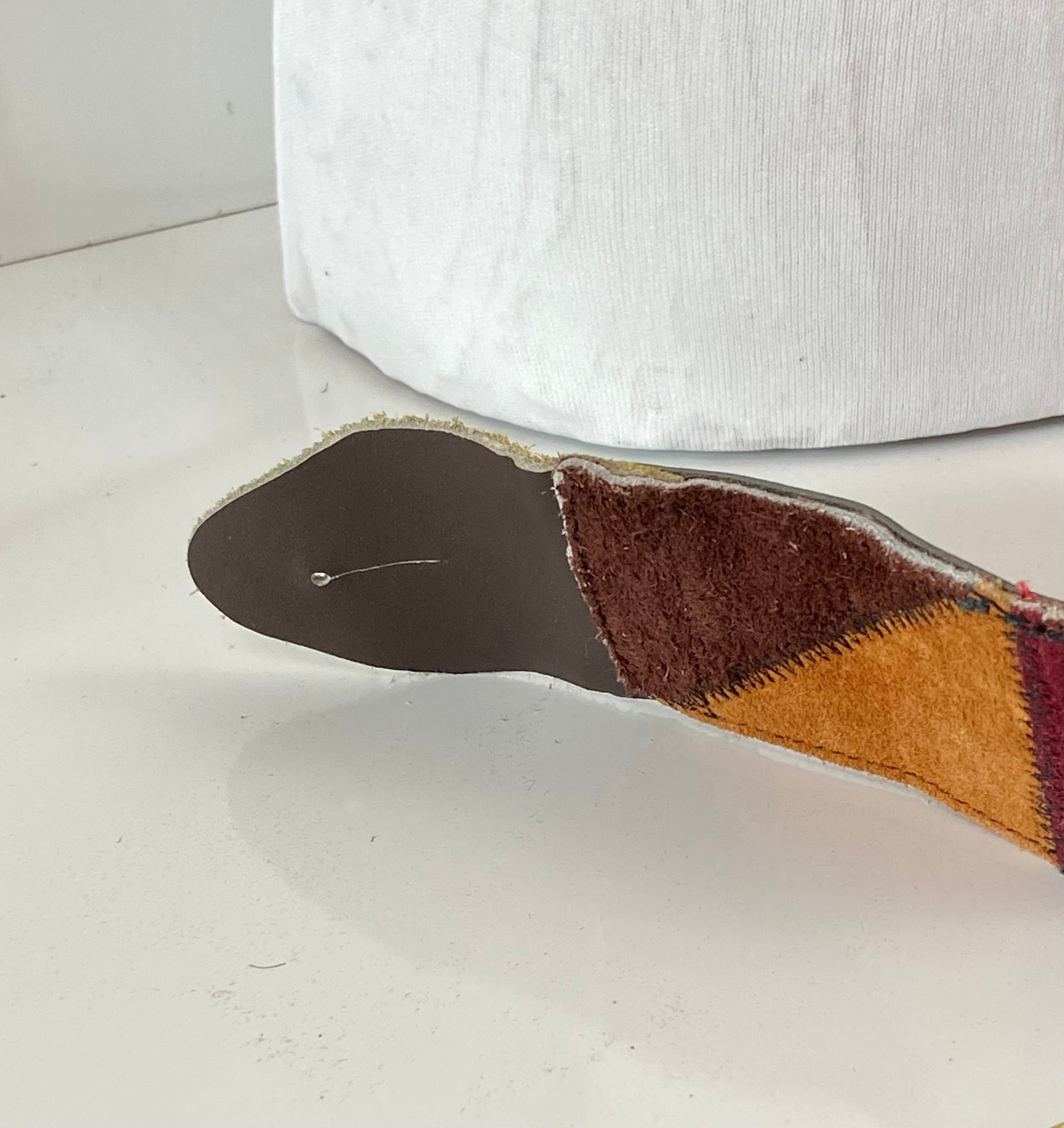 1970s Patchwork Suede belt