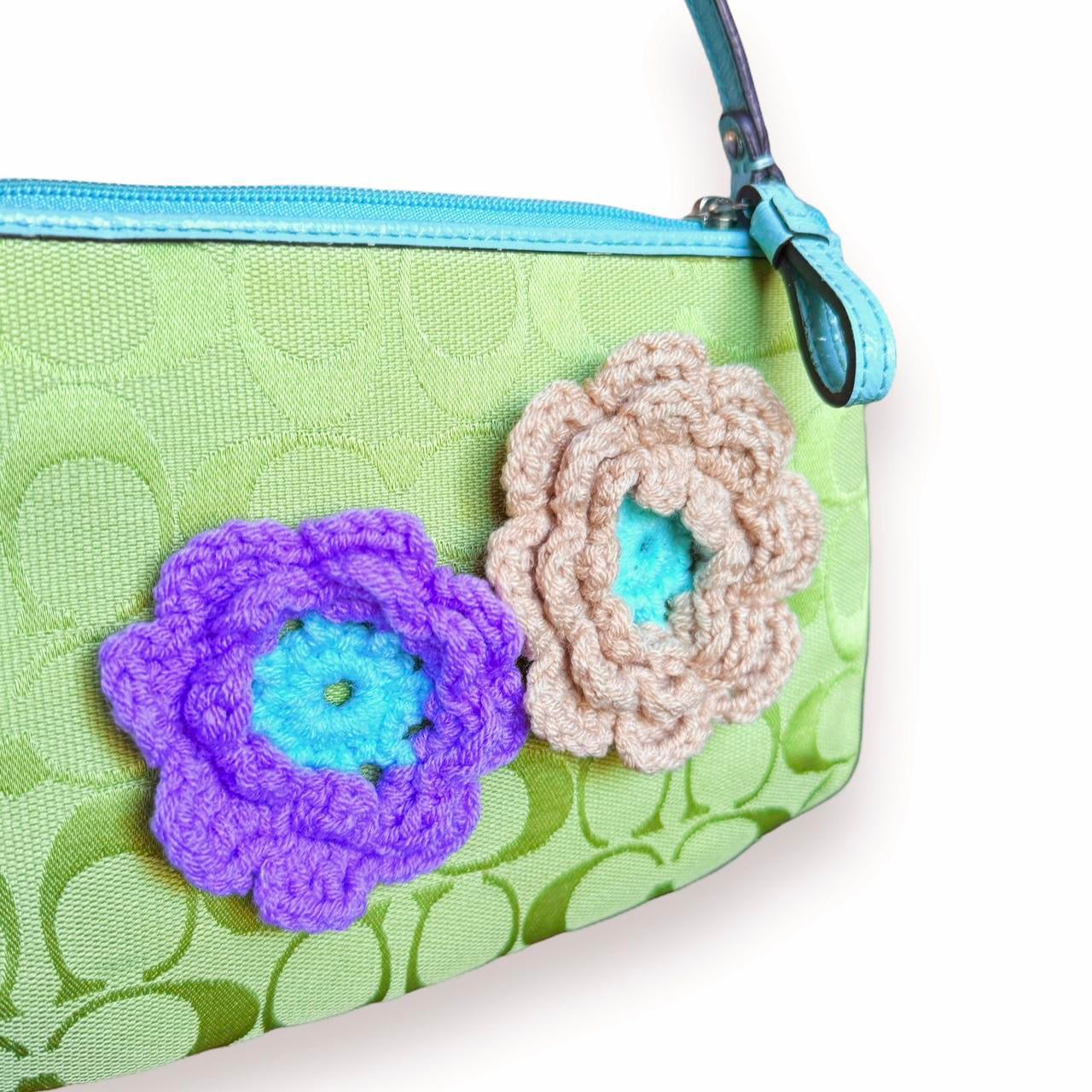 Y2K Reworked Crochet Blossom Coach Bag