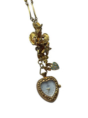 angel bby Kirks Folly heart-watch necklace