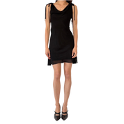 2000s Noir Cowl Neck Dress (XS/S)