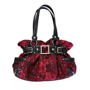Y2K Leather & Lace Buckle Bag