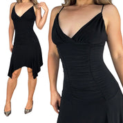 Slinky Ruched Pixie Hem Dress (M)