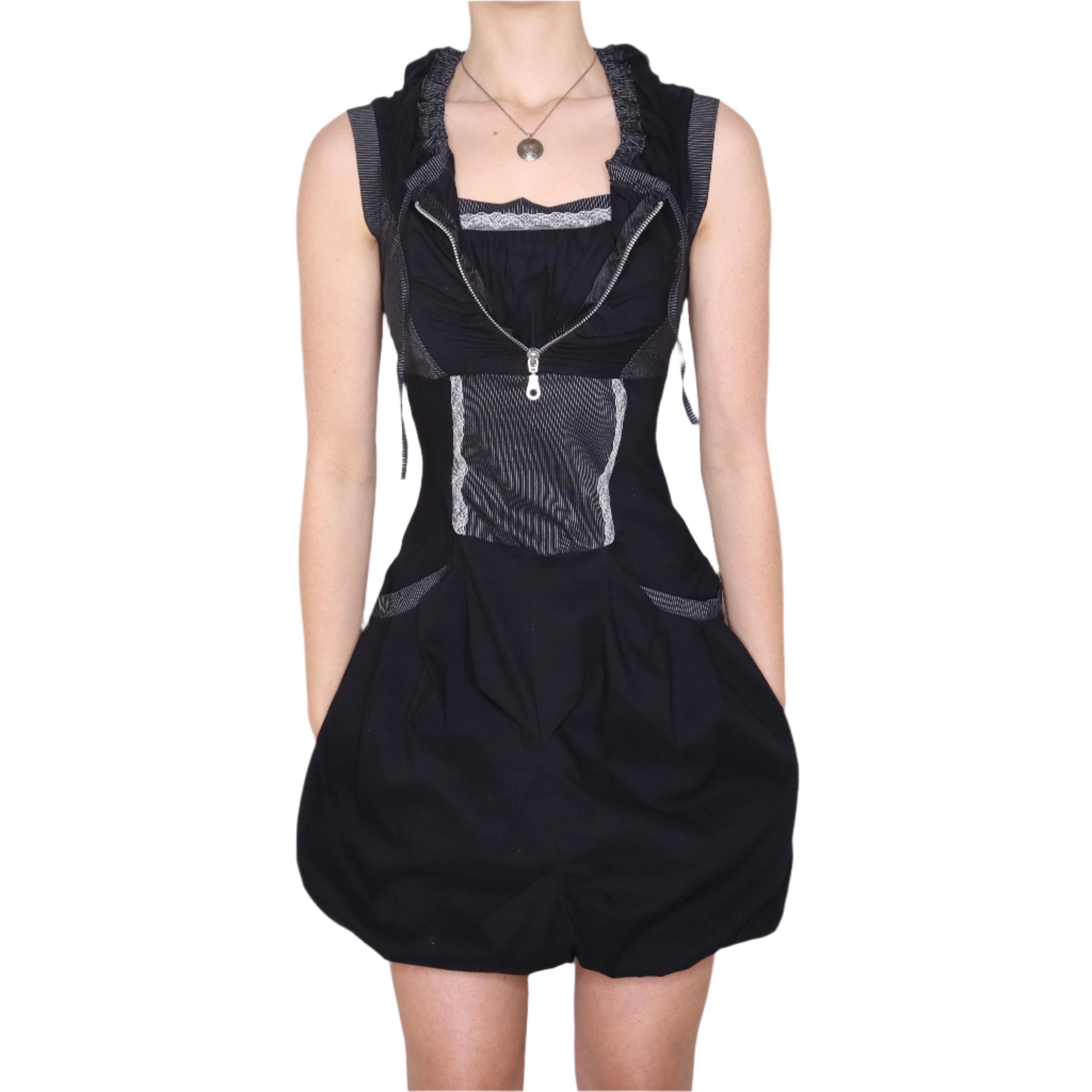 Y2K ZONE BLEUE French Bubble Dress (S)