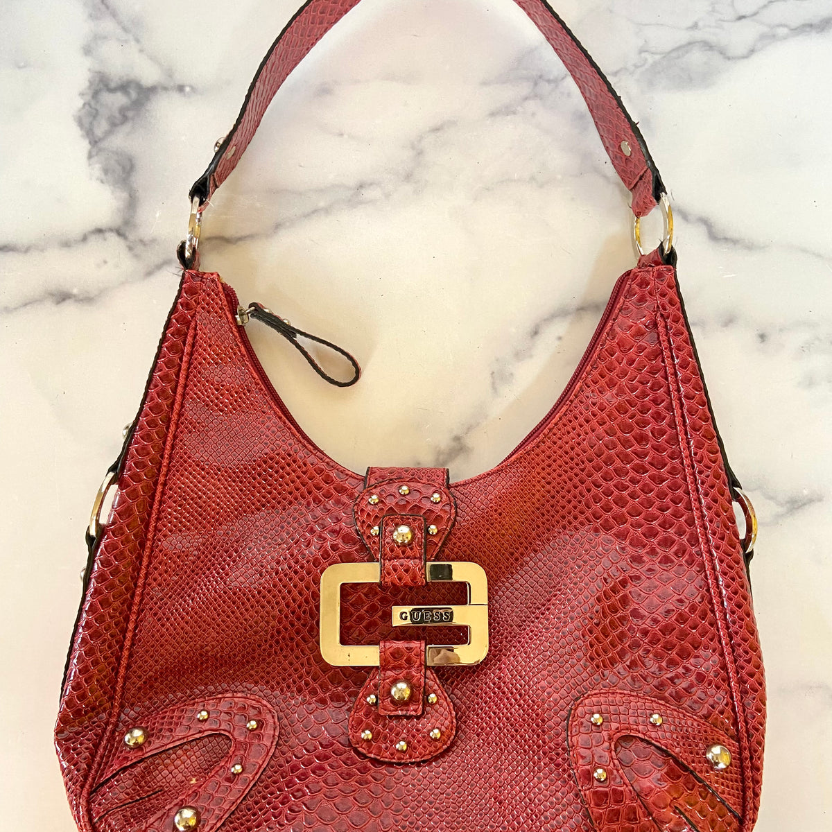 Y2K Red Guess Bag - Imber Vintage