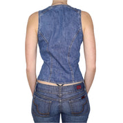 Y2K Fitted Denim Vest (M)