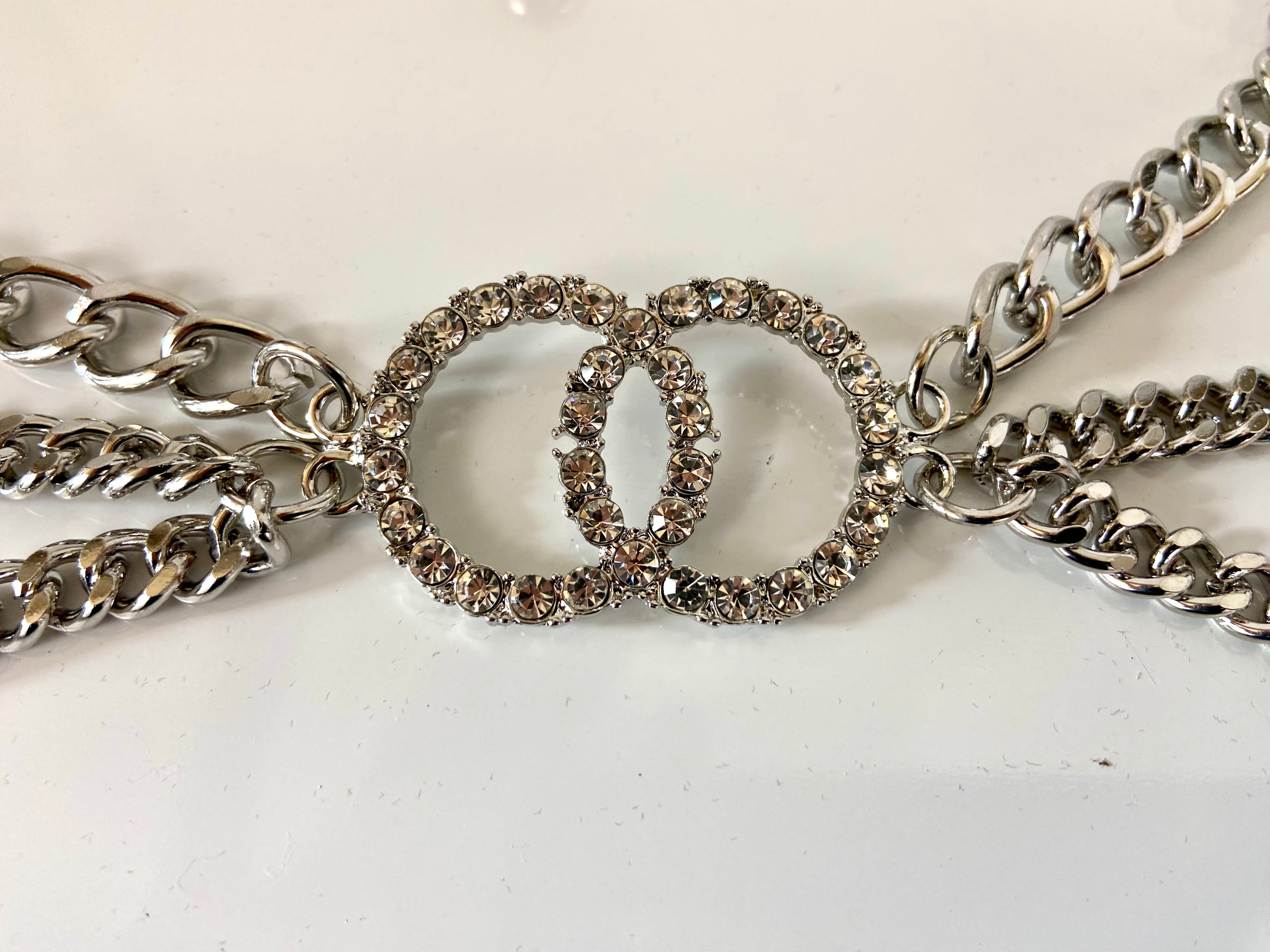 Rhinestone buckle & layered belt