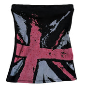 Y2K Union Jack ribbed tube top (S/M)
