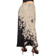 90s Floral Graphic Silk Maxi Skirt (M)