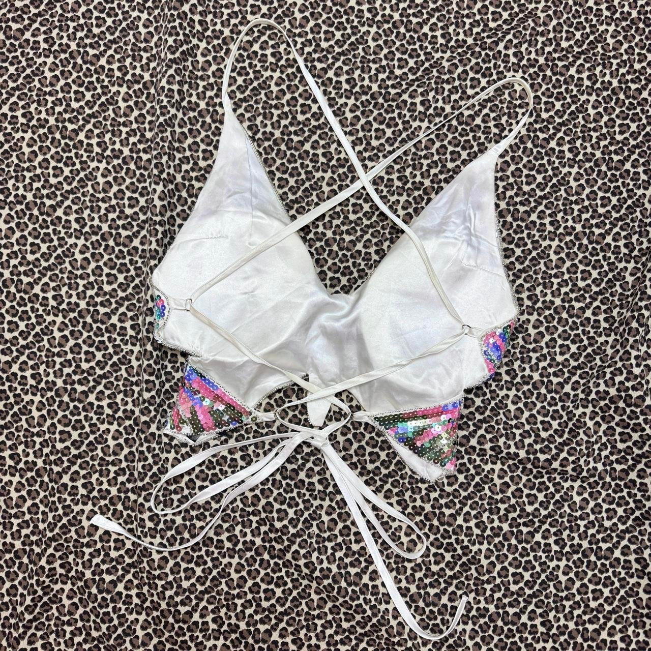 Iridescent Sequin Beaded Butterfly Top (M)