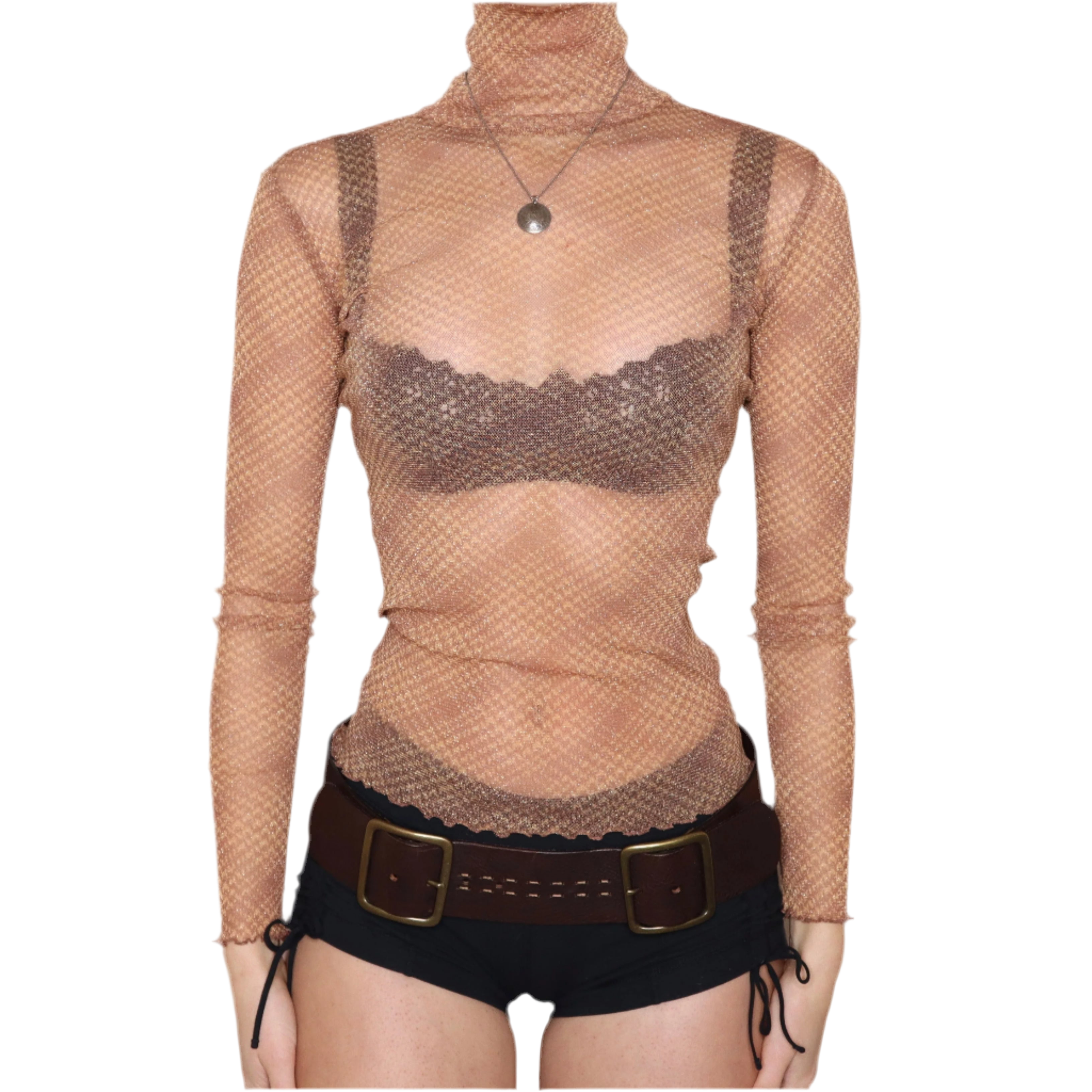 JONATHAN SIMKHAI Mesh Turtleneck (XS/S)