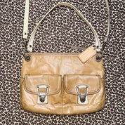 Coach Tan Leather Convertible Crossbody/Shoulder Bag