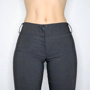 90s Dark Gray Flared Pants (S)