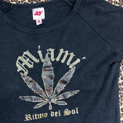 Vintage Camo Cannabis Graphic Long Sleeve (S)