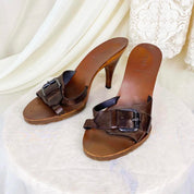 Fendi 2000s Buckle Mules (8.5)