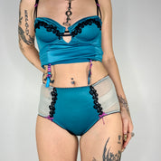 Teal Lingerie Dress Set (S)