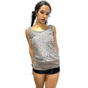 Vintage Italian Sequin Cami Tank Top (S)