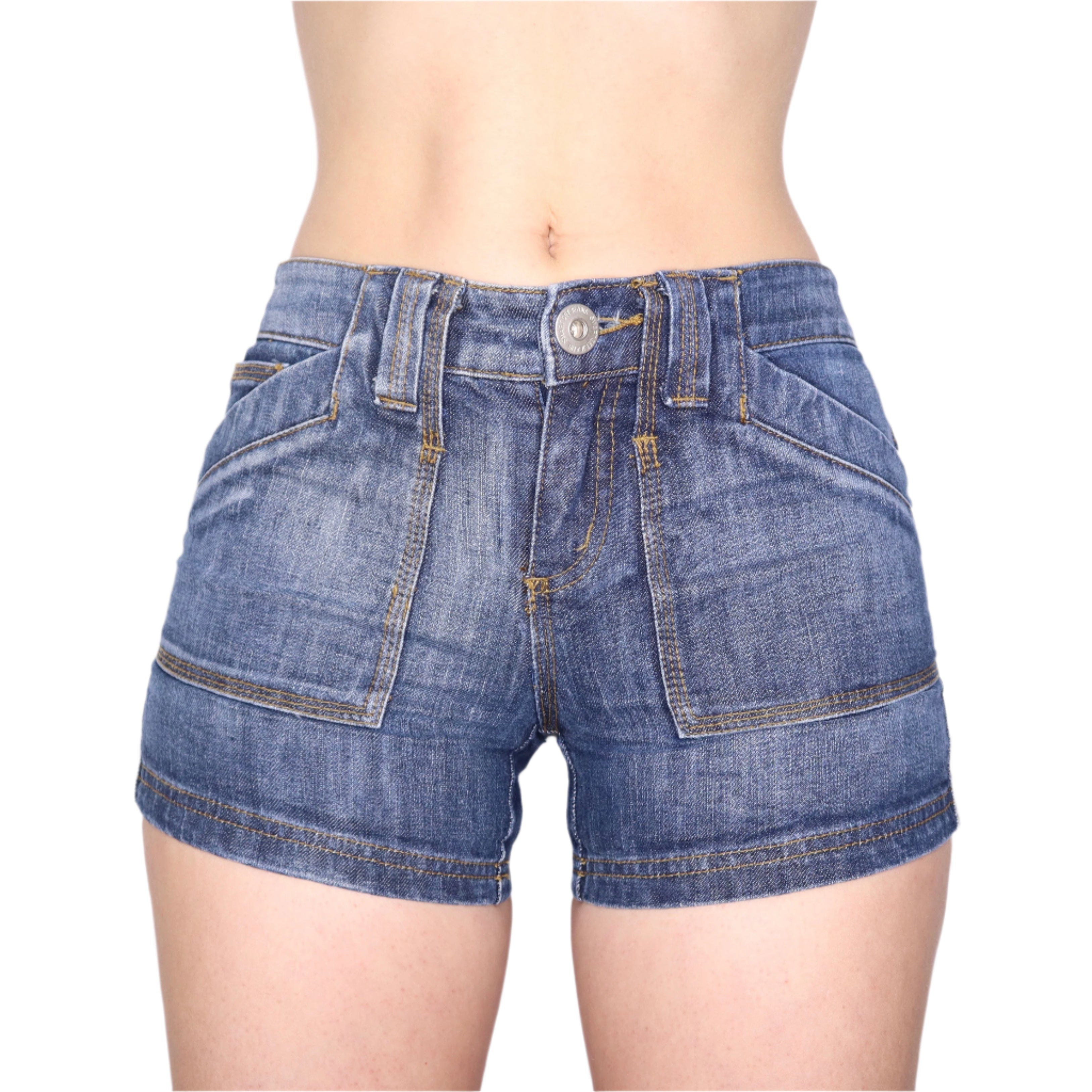 Y2K Denim Cargo Shorts (XS)