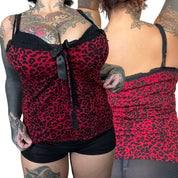 Y2K Jessica Louise leopard lolly cami (L/XL)